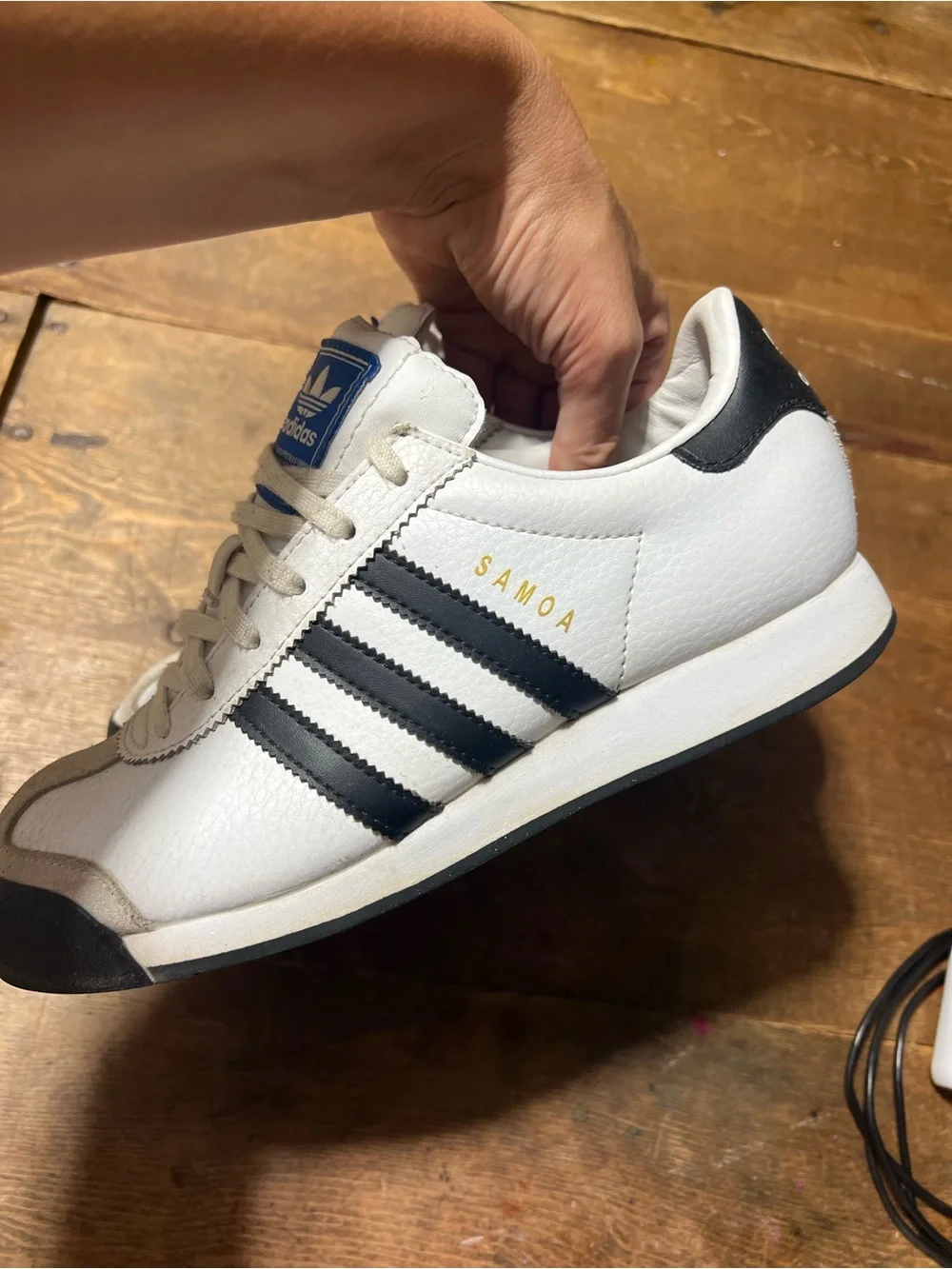 adidas Samoa White Black Sneakers size 5.5